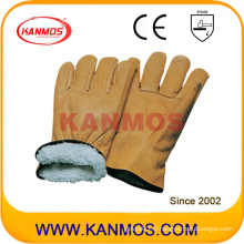 Gant de travail de sécurité hivernale garniture en cuir industriel en cuir de vachette en cuir de vachette (12305)